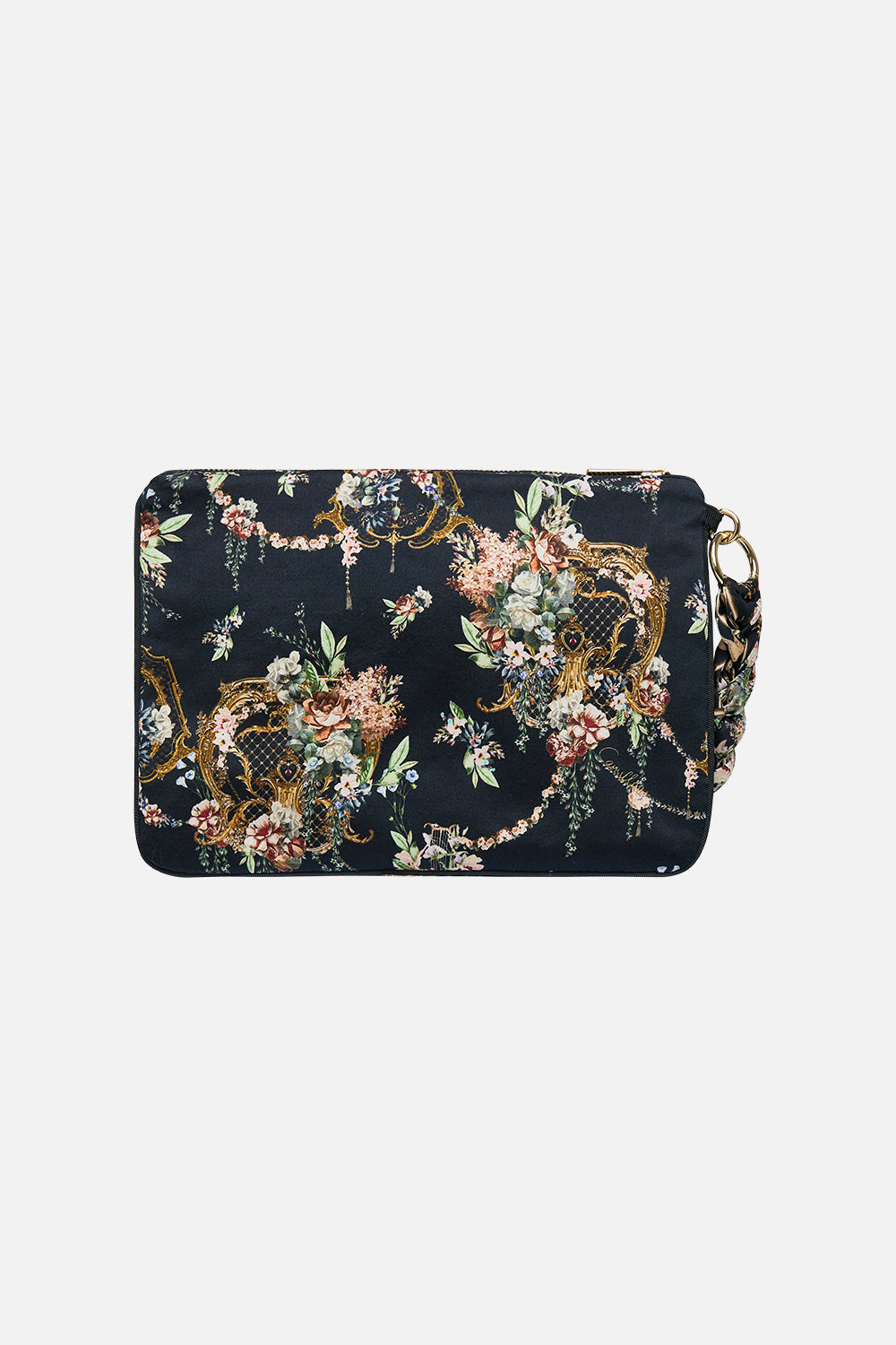 The CAMILLA BRAIDED STRAP CLUTCH NOBLE ENDEAVOURS in our  print.