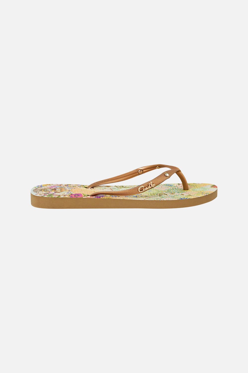 The CAMILLA THONGS JUST COASTING in our JUST COASTING print.
