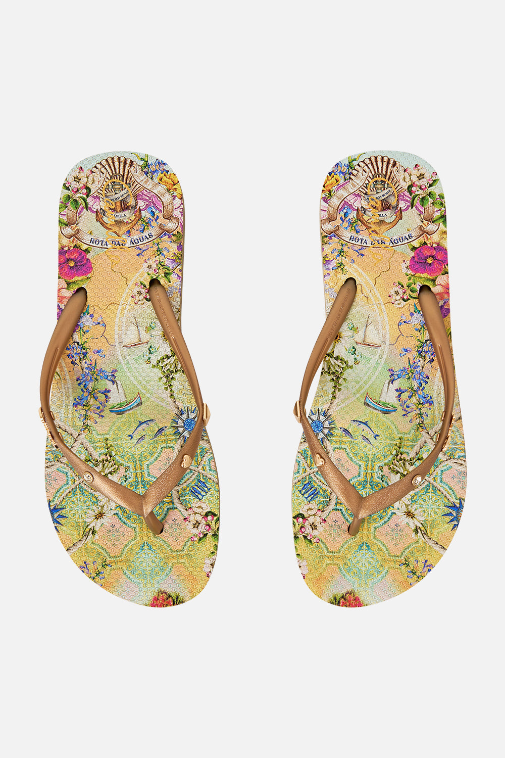 The CAMILLA THONGS JUST COASTING in our  print.