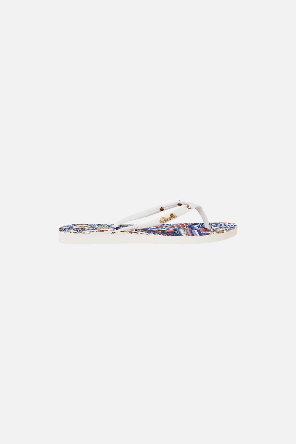 The CAMILLA THONGS TILES DARLS in our TILES DARLS print.
