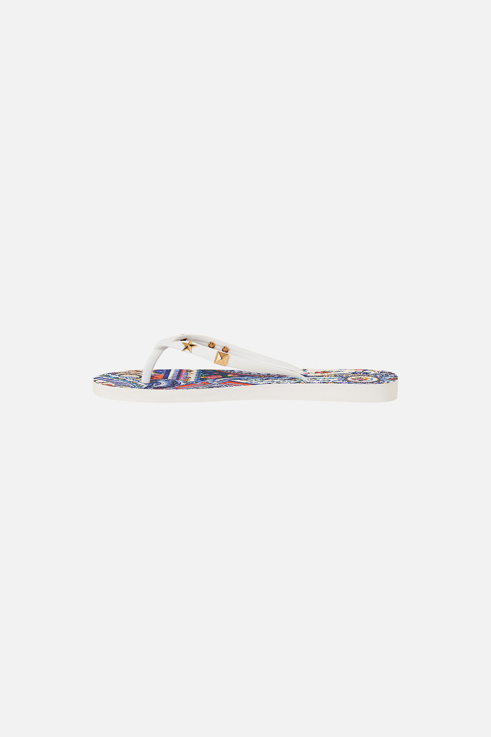 The CAMILLA THONGS TILES DARLS in our  print.