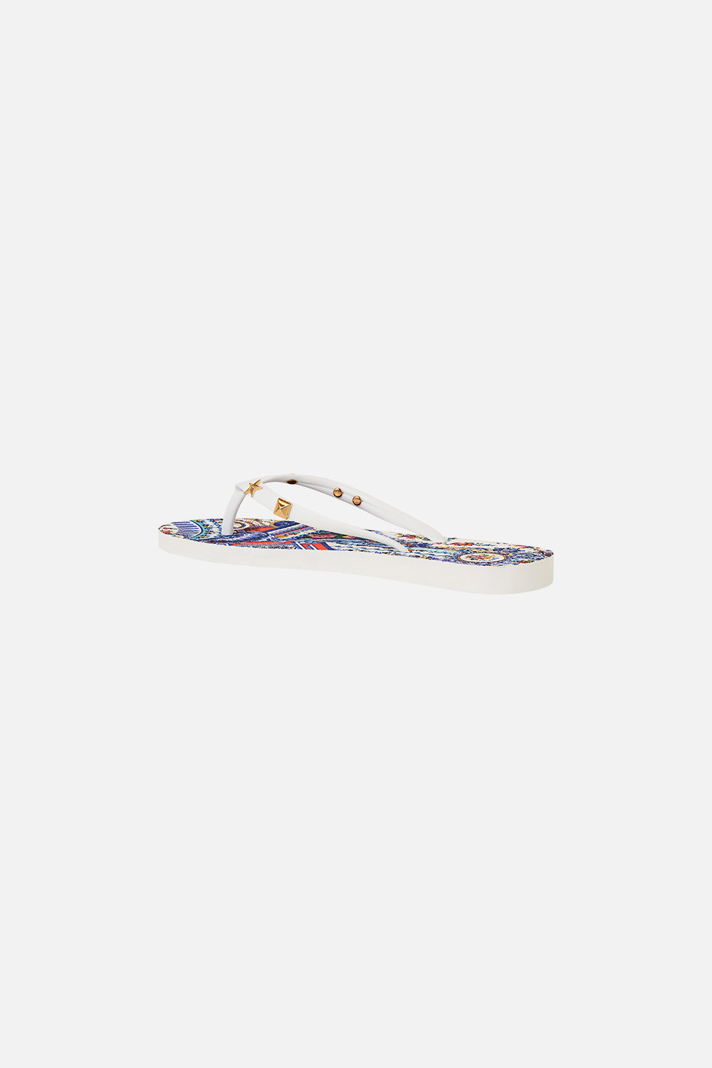 The CAMILLA THONGS TILES DARLS in our  print.