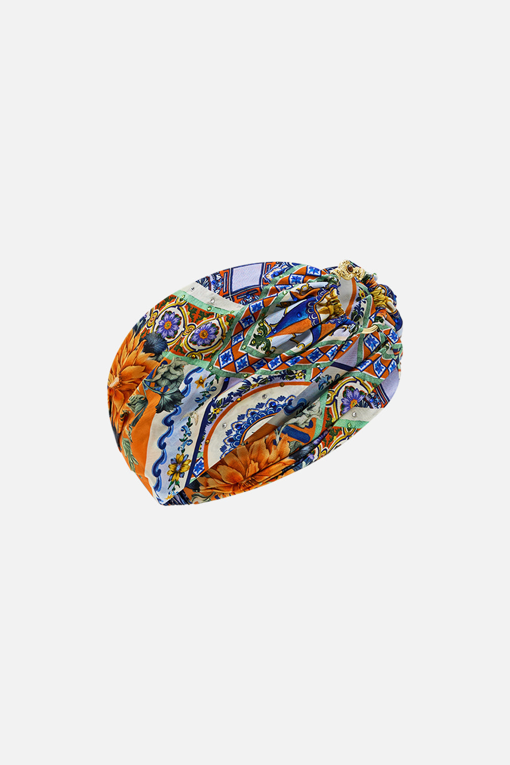 The CAMILLA Ring Headband in our Luscious In Lisbon print.