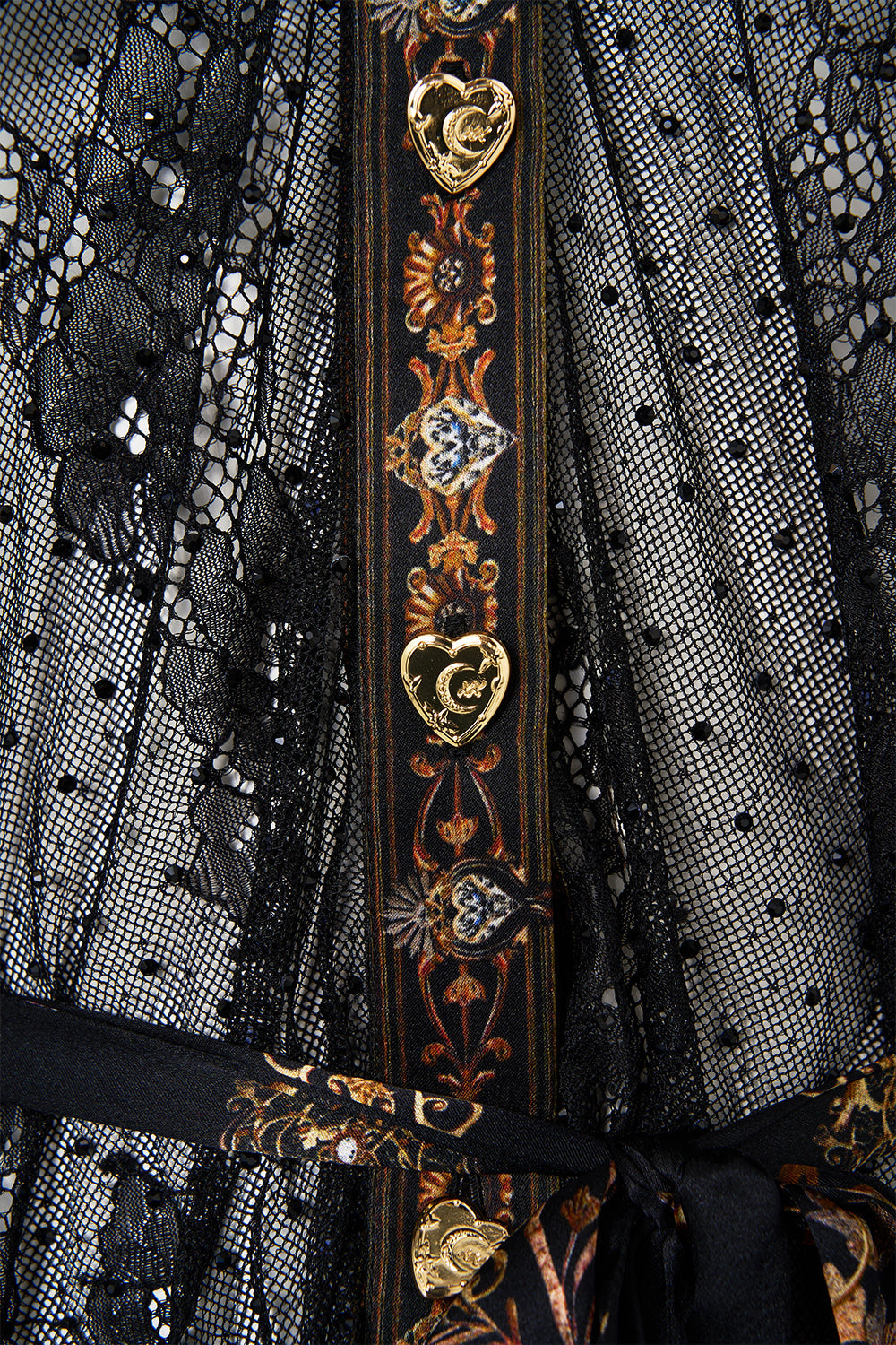 BUTTON THROUGH LACE SCARF BLOUSE SAINTS AND SISTERS