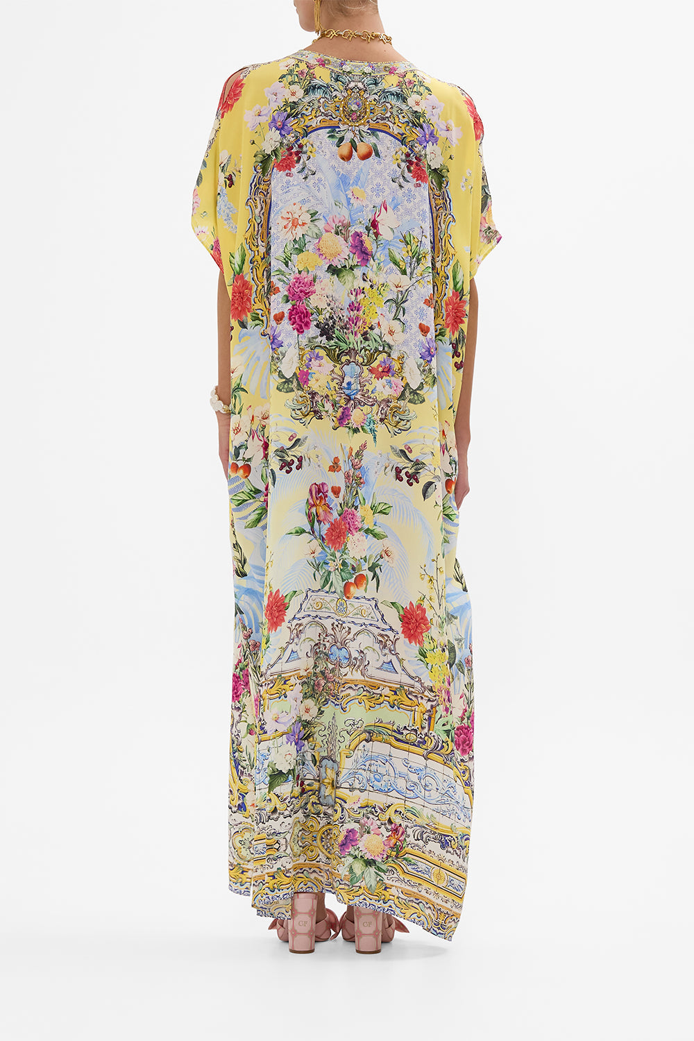 SLIM FIT KAFTAN WITH SPLIT FLOR FANTÁSTICA