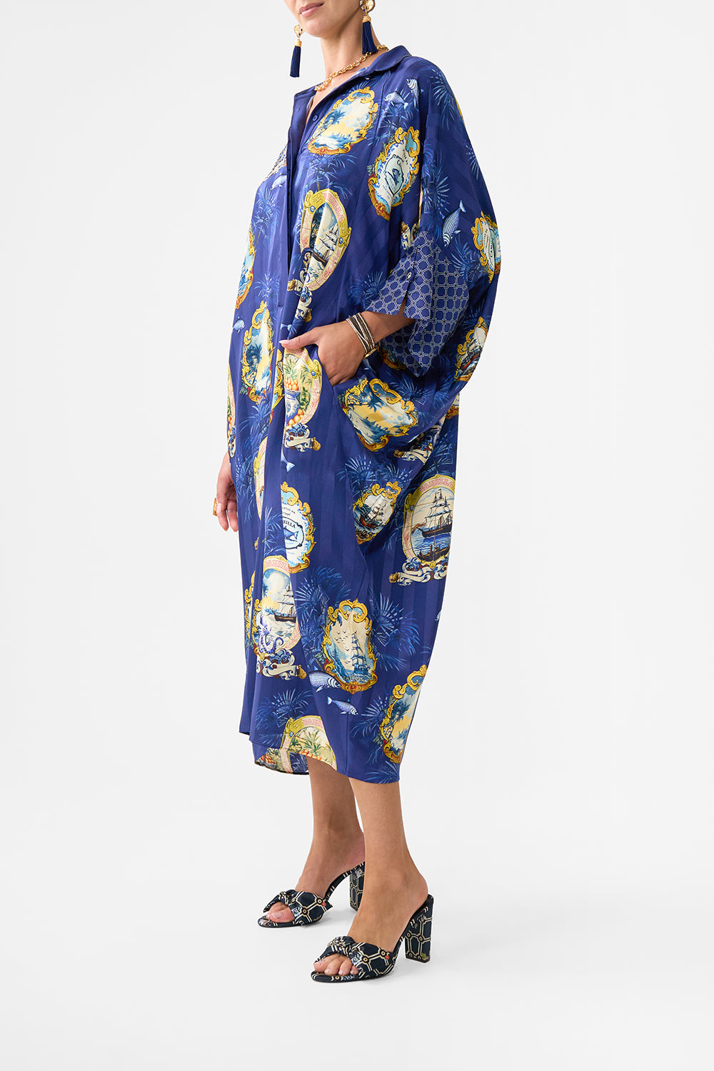 The CAMILLA BATWING KAFTAN SONG OF SAINT ANTHONY in our  print.