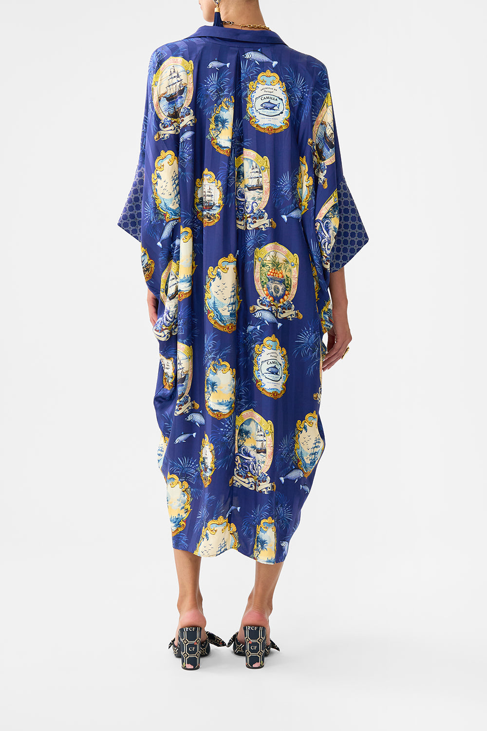 The CAMILLA BATWING KAFTAN SONG OF SAINT ANTHONY in our  print.