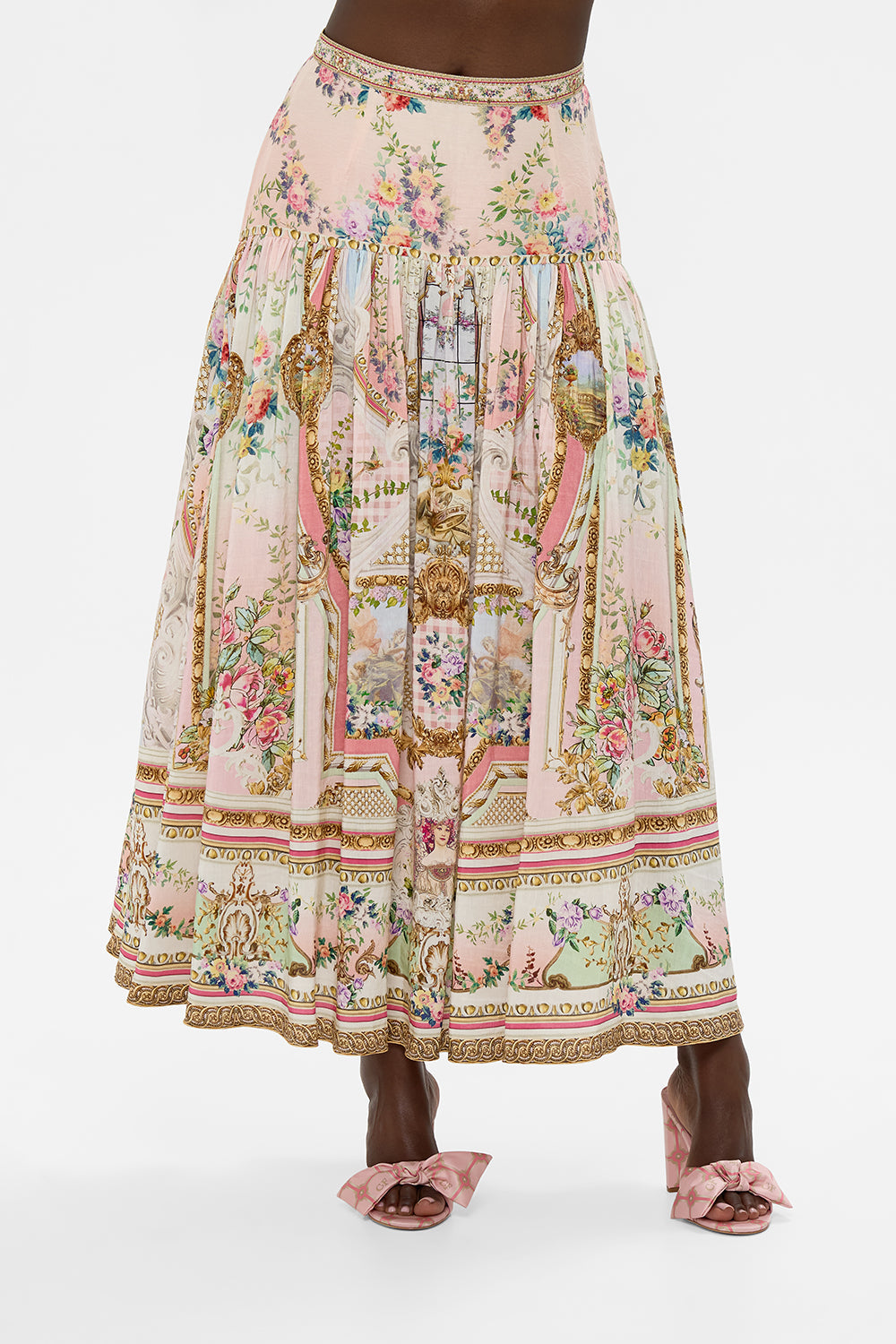 FITTED WAIST GATHERED SKIRT LISBON LULLABY