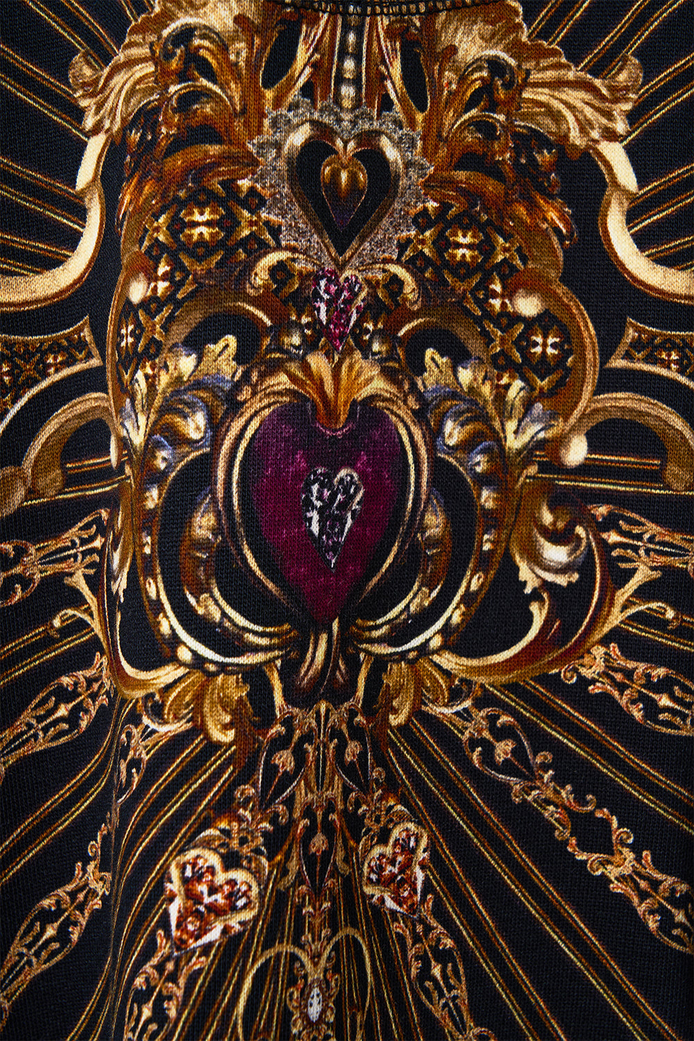 SILK BAND OVERSIZED HOODIE WITH POCKETS BAROQUE AROUND THE CLOCK