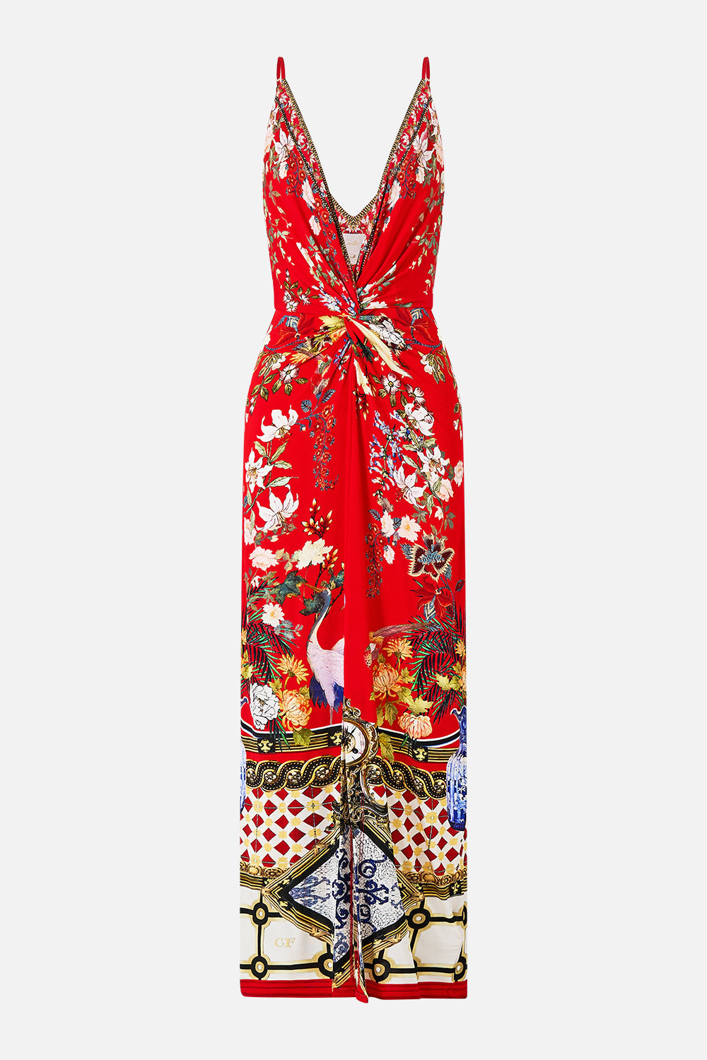 STRAPPY DRESS WITH TWIST FRONT LISBOA LUXE