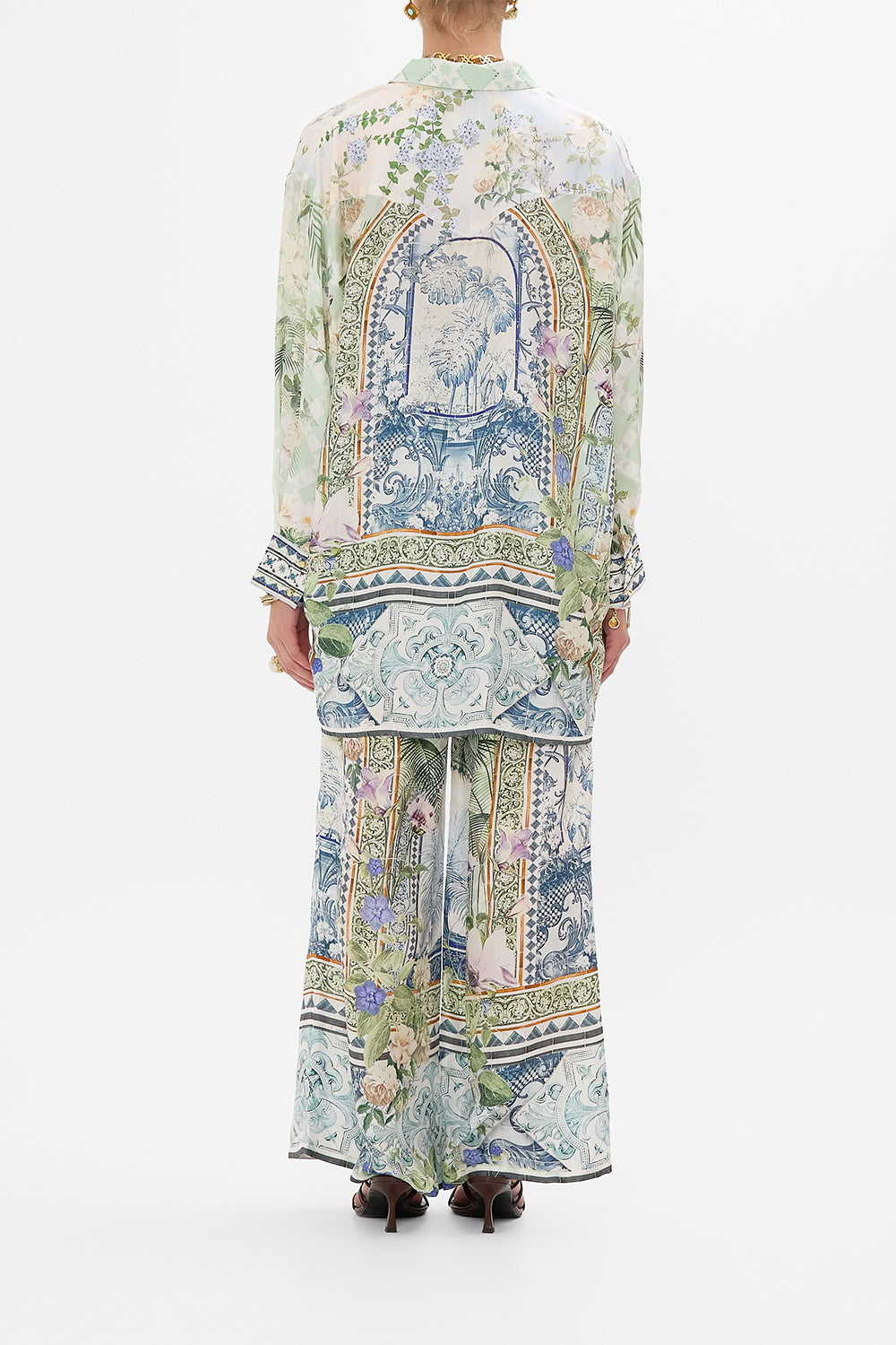 LONG LINE SHIRT WITH YOKE AND BUTTON DETAIL JARDIM PARTY