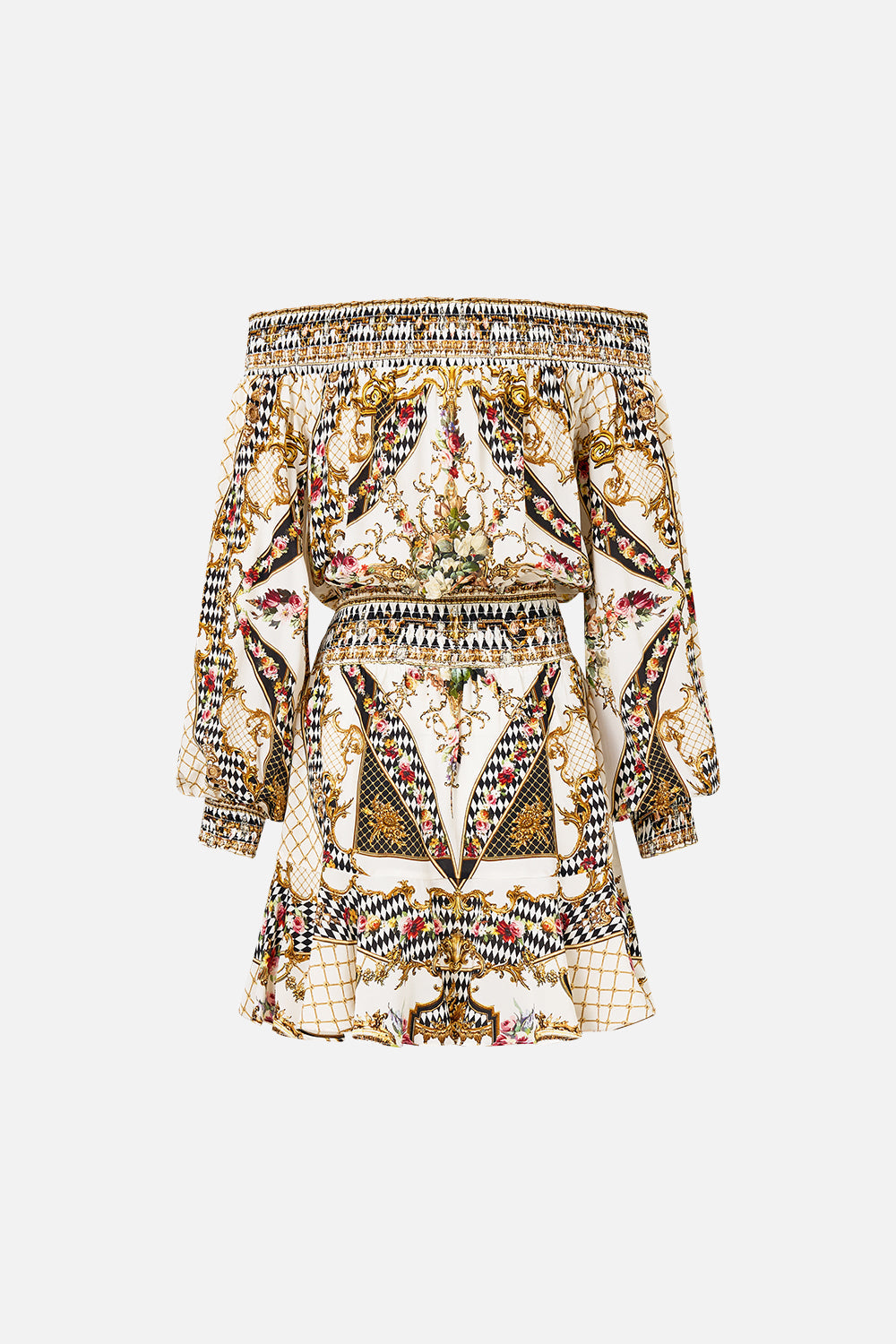 OFF SHOULDER SHORT DRESS ROCOCO GLOW