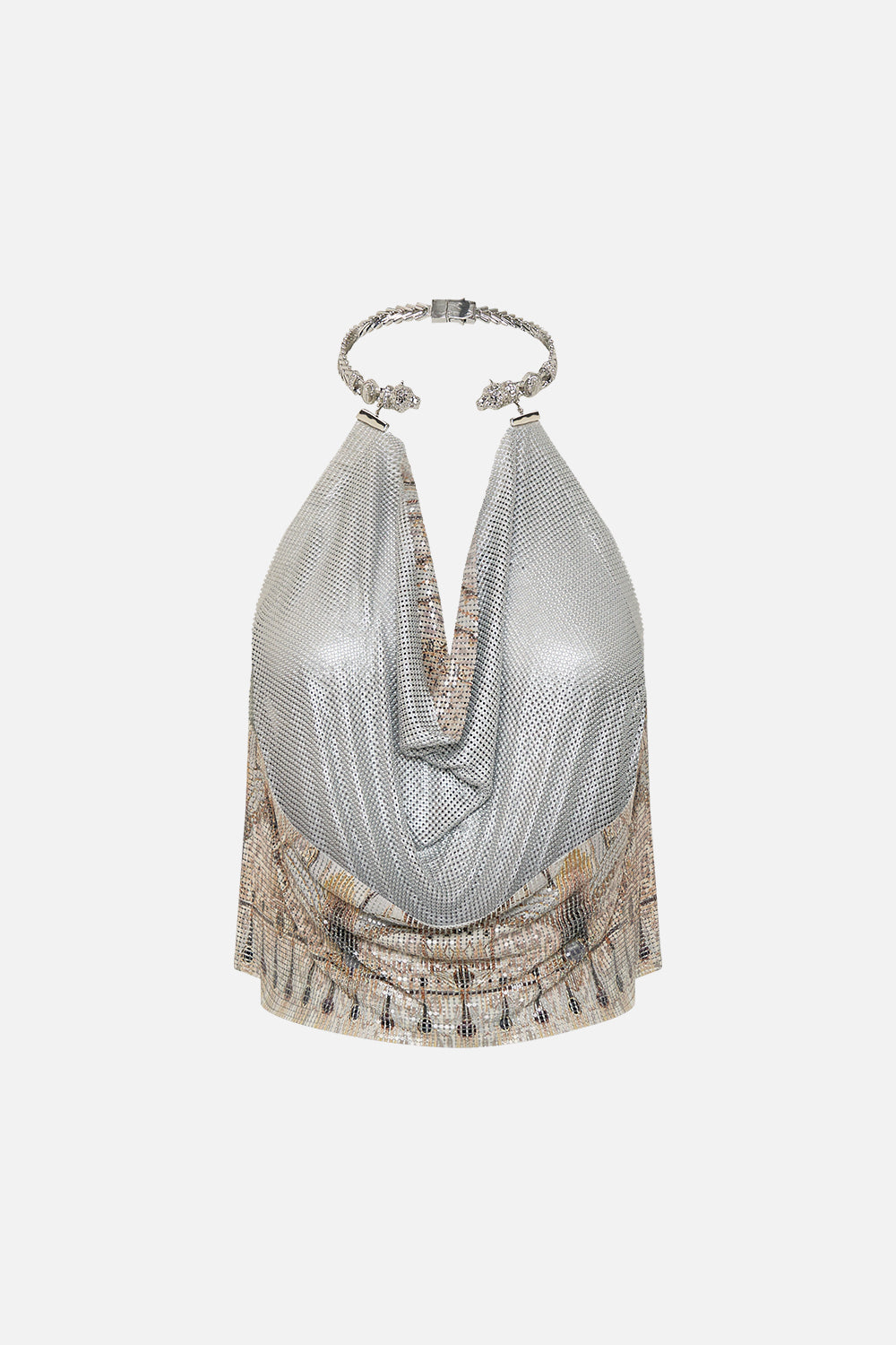 GILDED MESH TOP WITH NECKPIECE SAHARA STARLET