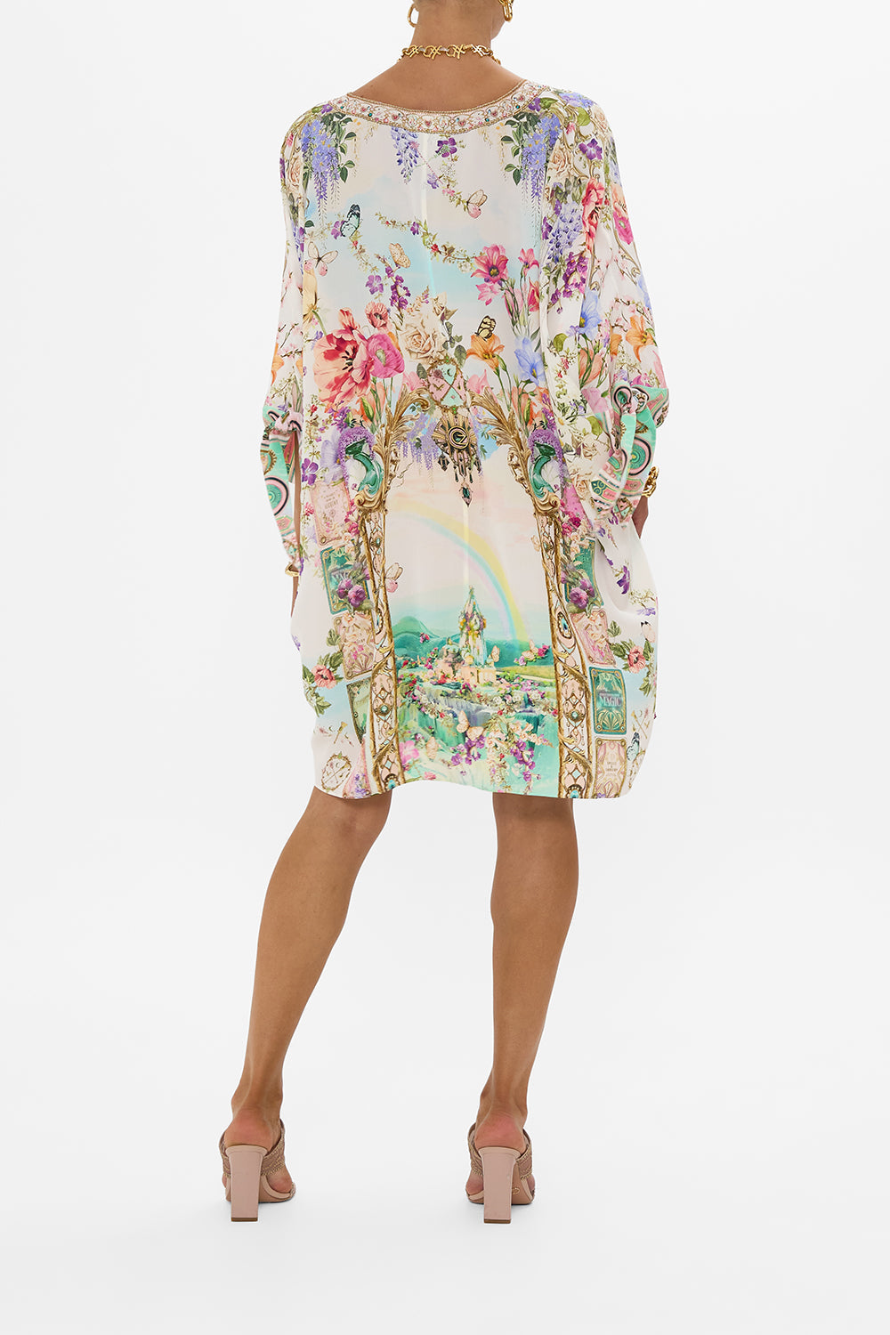 TIE SLEEVE SHORT V NECK KAFTAN MUNCHKINLAND