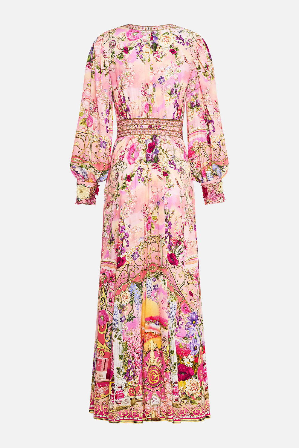 SHAPED WAISTBAND DRESS WITH GATHERED SLEEVES TOTALLY OZMOPOLITAN