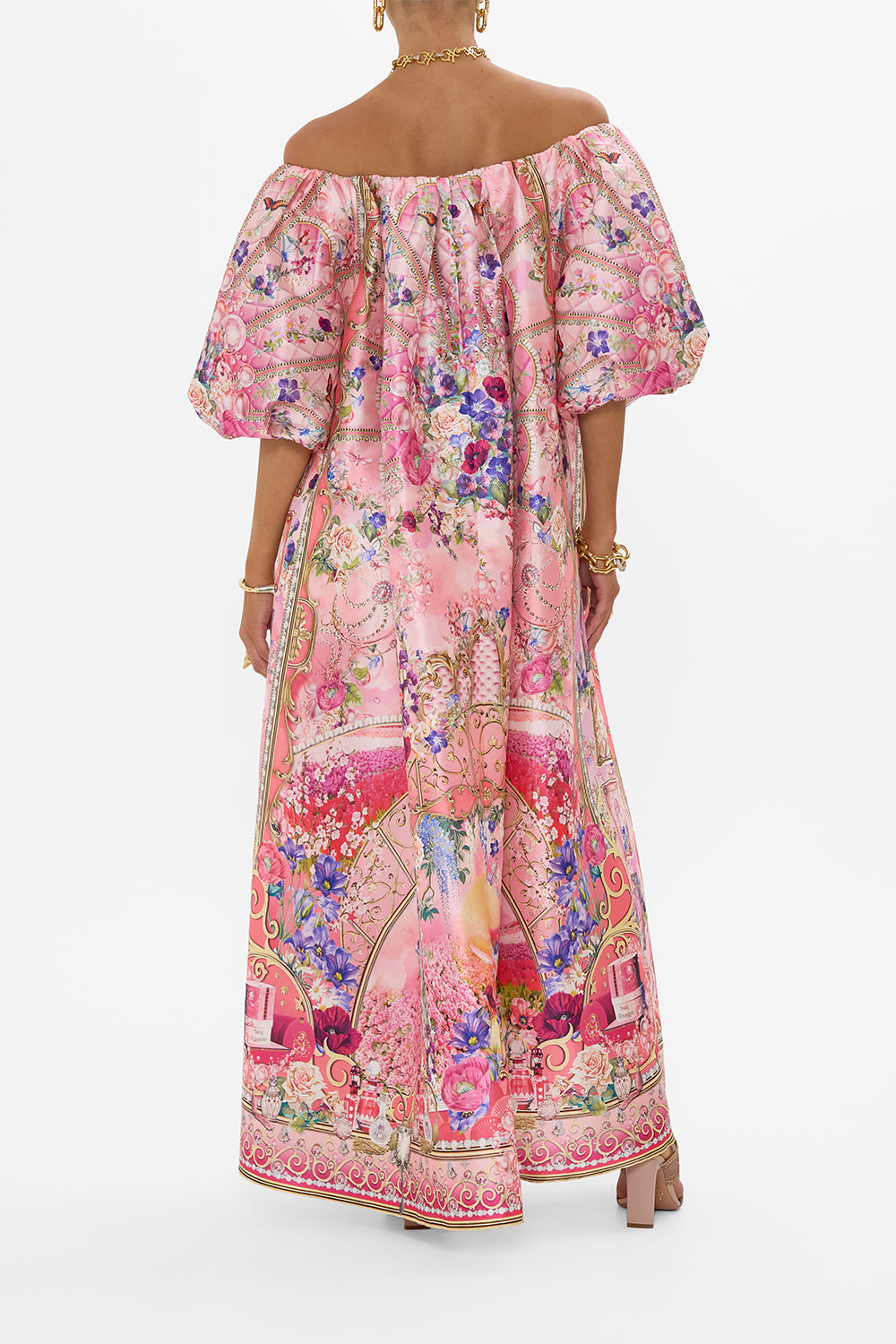 OFF SHOULDER LONG PUFF DRESS TOTALLY OZMOPOLITAN