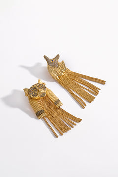 GLOBAL NOMAD TASSEL EARRINGS GOLD