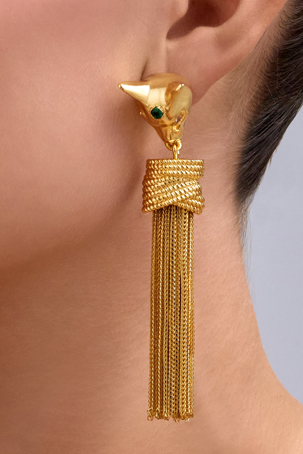 CAMILLA Gold Global Nomad Bastet Earrings 