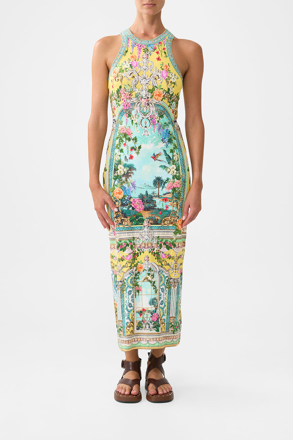 The CAMILLA JERSEY TANK DRESS TALES OF TOPKAPI PALACE in our TALES OF TOPKAPI PALACE print.