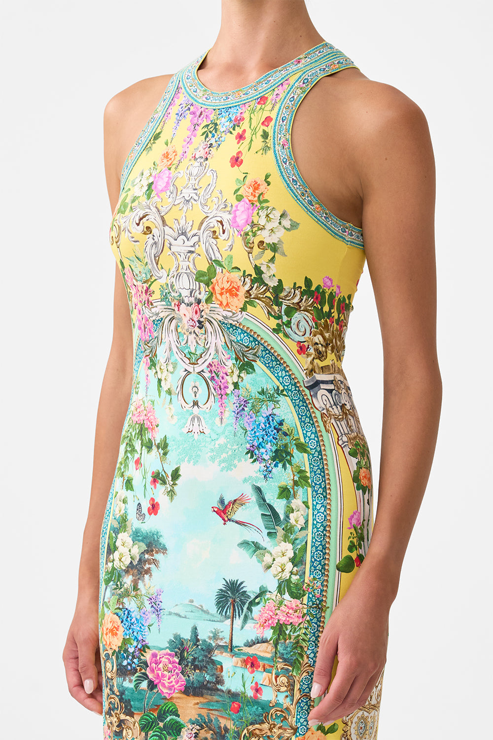 The CAMILLA JERSEY TANK DRESS TALES OF TOPKAPI PALACE in our  print.