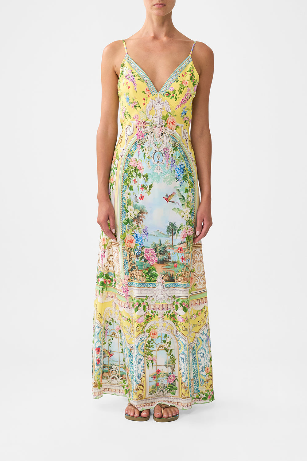 V NECK FULL LENGTH BIAS SLIP DRESS TALES OF TOPKAPI PALACE