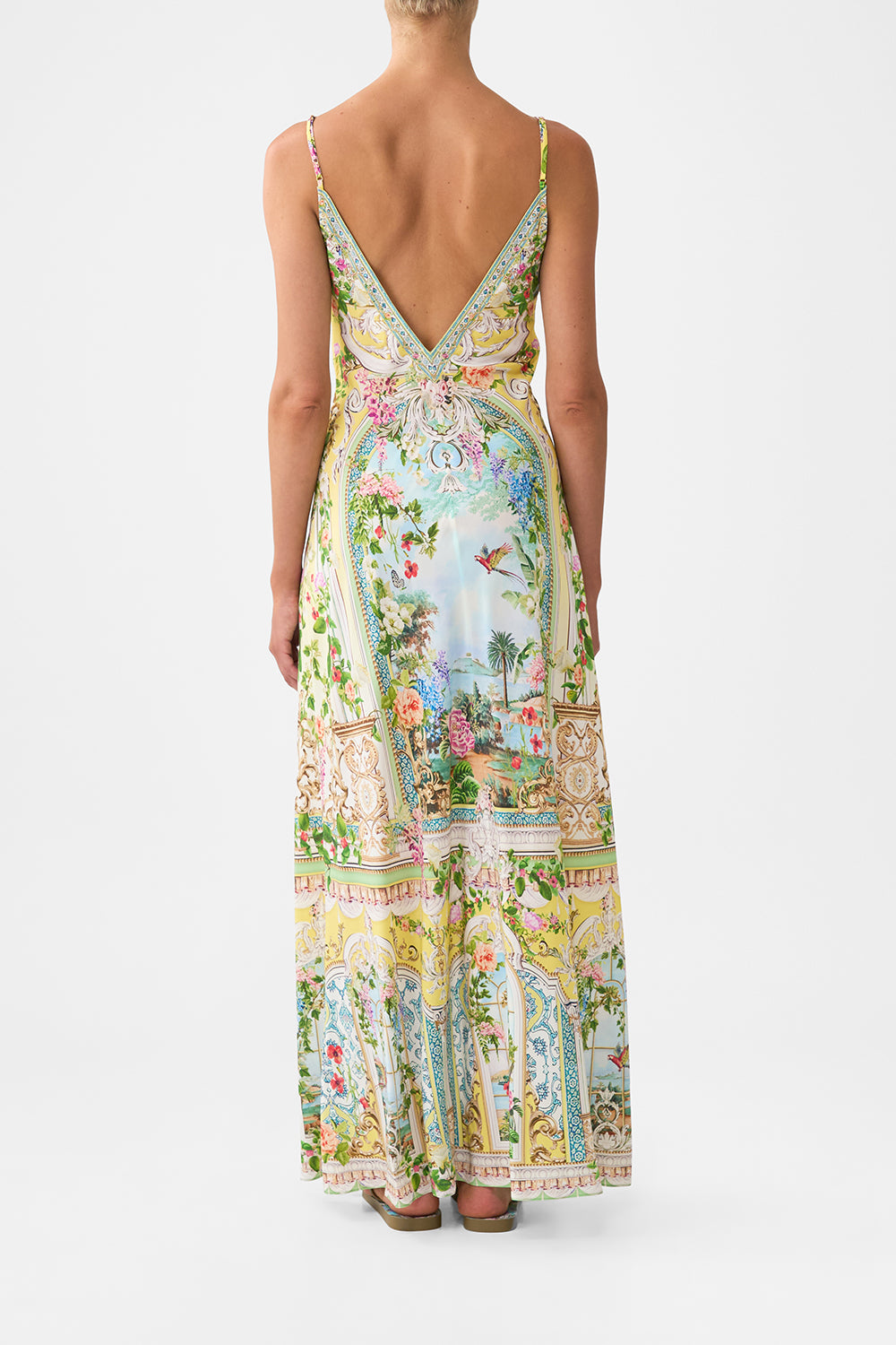 V NECK FULL LENGTH BIAS SLIP DRESS TALES OF TOPKAPI PALACE