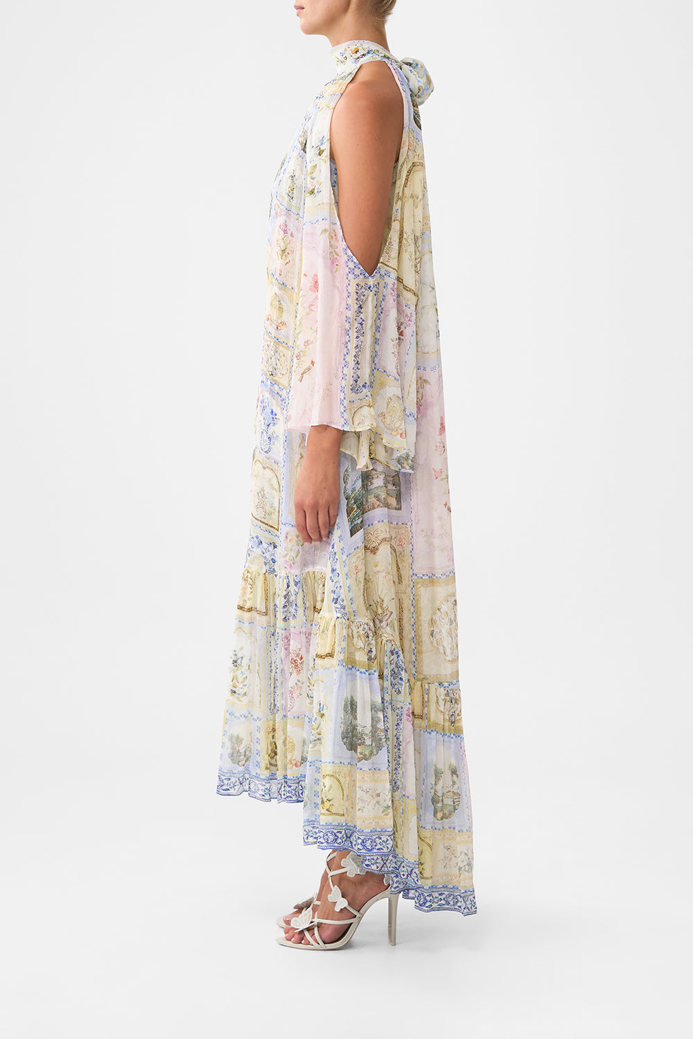 COLD SHOULDER LONG DRESS BOTANICAL BALLADS