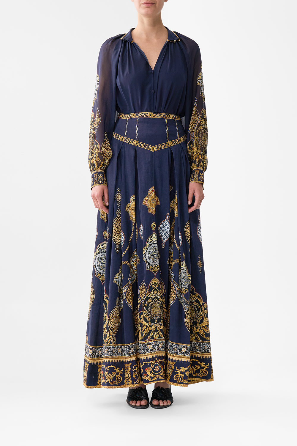 CORSET WAIST MAXI SKIRT THE IMPERIAL GATE
