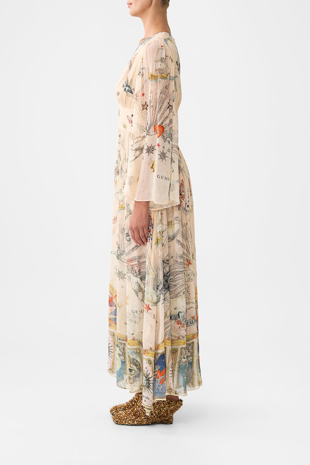HARDWARE DETAIL LONG SLEEVE DRESS HOUSE OF HOROSCOPES