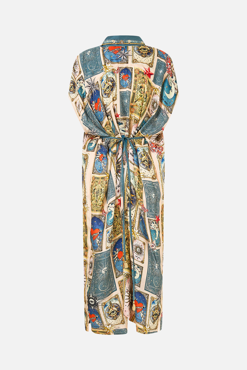 The CAMILLA SLEEVELESS SHIRTDRESS MY LUCKY STARS in our  print.