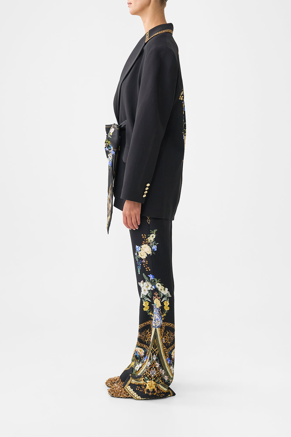 BOYFRIEND JACKET WITH BOW DETAIL OTTOMAN ELEGANCE
