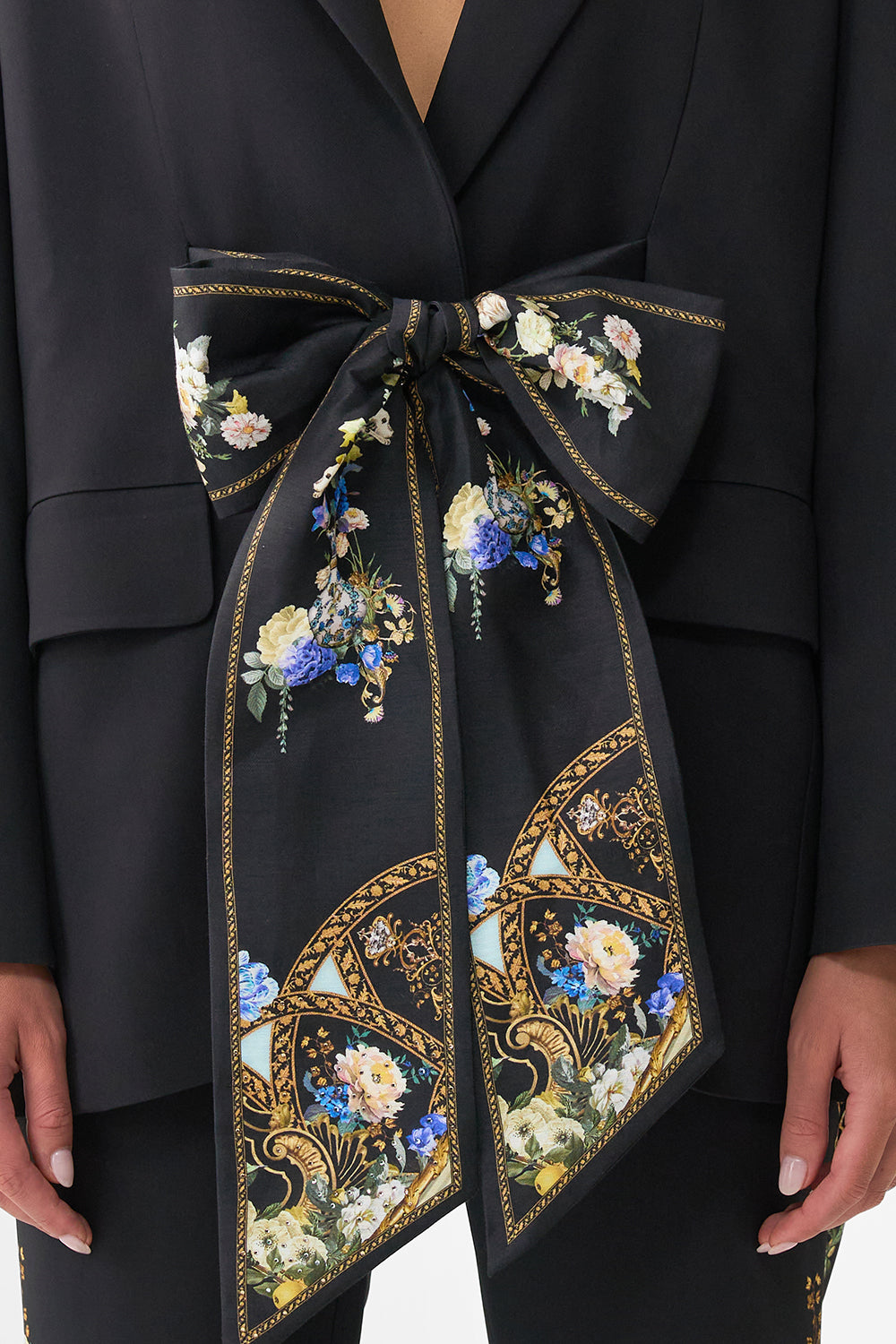 BOYFRIEND JACKET WITH BOW DETAIL OTTOMAN ELEGANCE