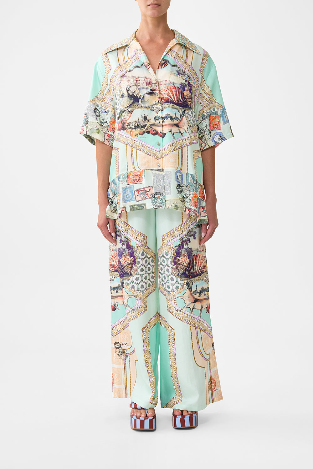 The CAMILLA OVERSIZED SHIRT WITH POCKET WITH LOVE FROM TÜRKIYE in our WITH LOVE FROM TÜRKIYE print.