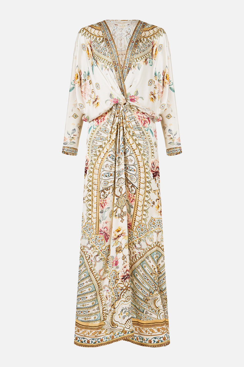 The CAMILLA TWIST FRONT BATWING DRESS OTTOMAN DYNASTY in our  print.