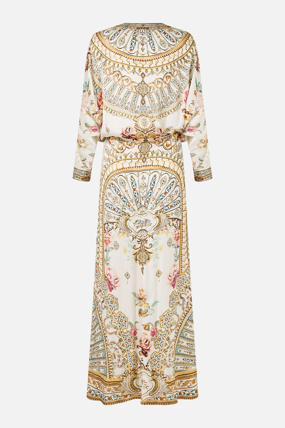 The CAMILLA TWIST FRONT BATWING DRESS OTTOMAN DYNASTY in our  print.