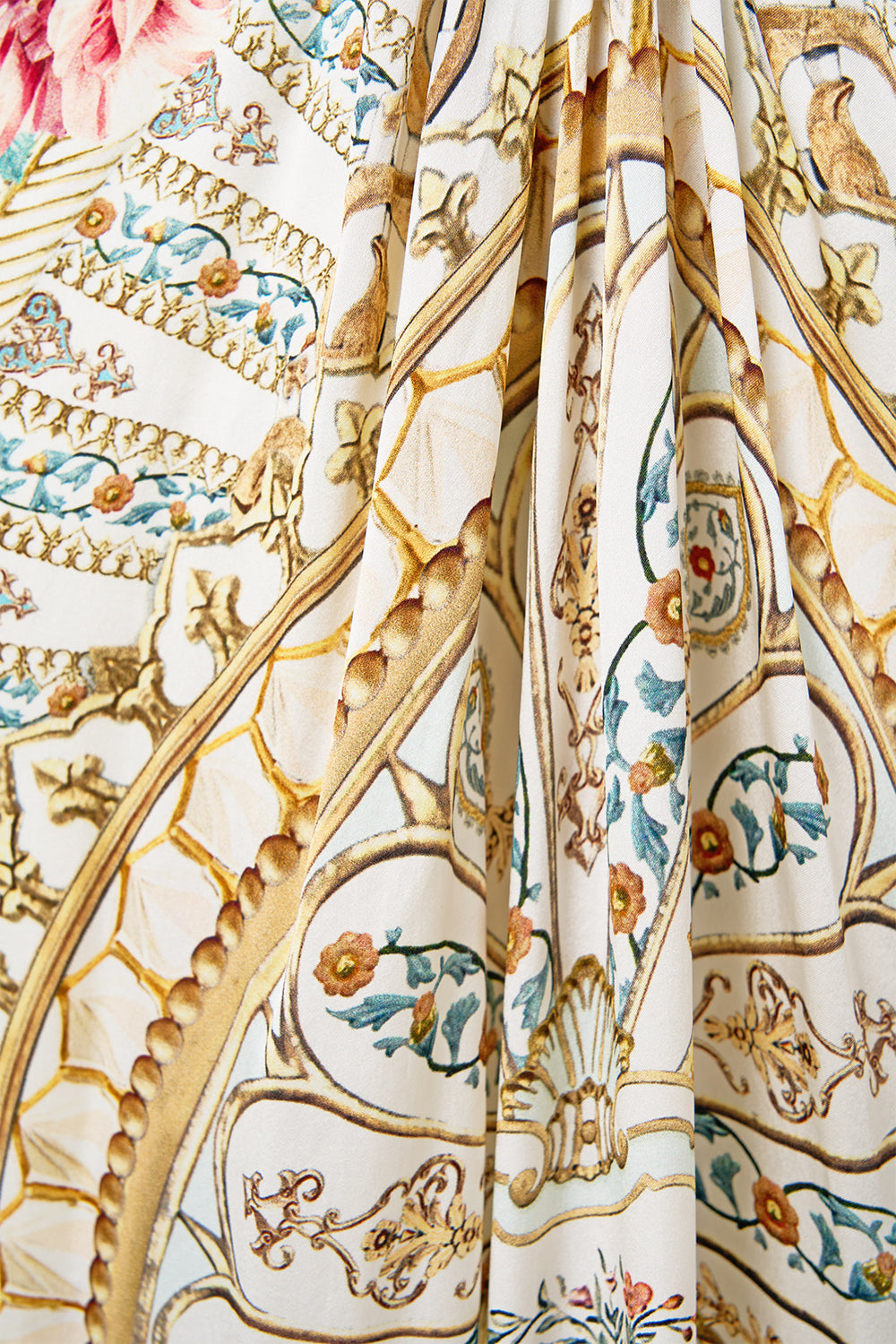 The CAMILLA TWIST FRONT BATWING DRESS OTTOMAN DYNASTY in our  print.