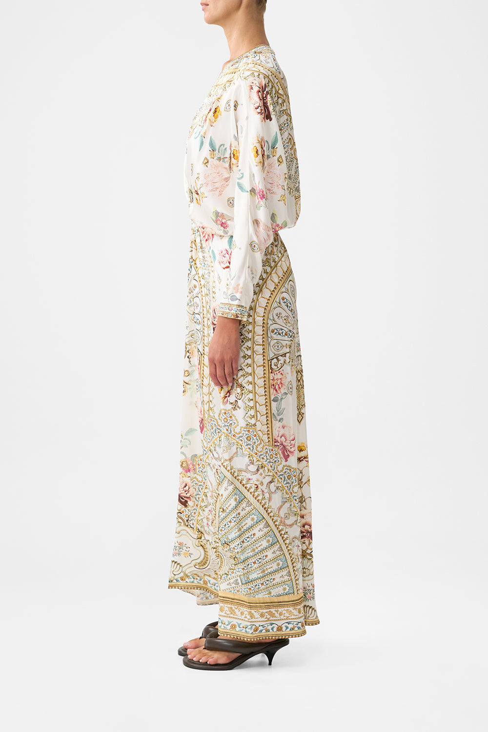 The CAMILLA TWIST FRONT BATWING DRESS OTTOMAN DYNASTY in our  print.