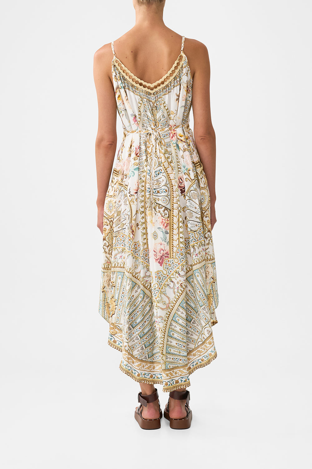 STRAPPY HIGH LOW DRESS WITH POCKETS OTTOMAN DYNASTY
