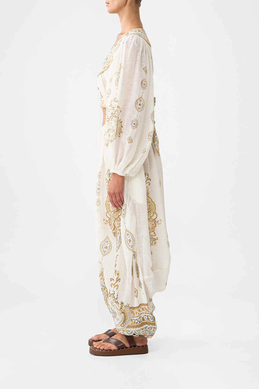 The CAMILLA PANELLED HAREM PANT WITH TIE WAIST OTTOMAN DYNASTY in our  print.