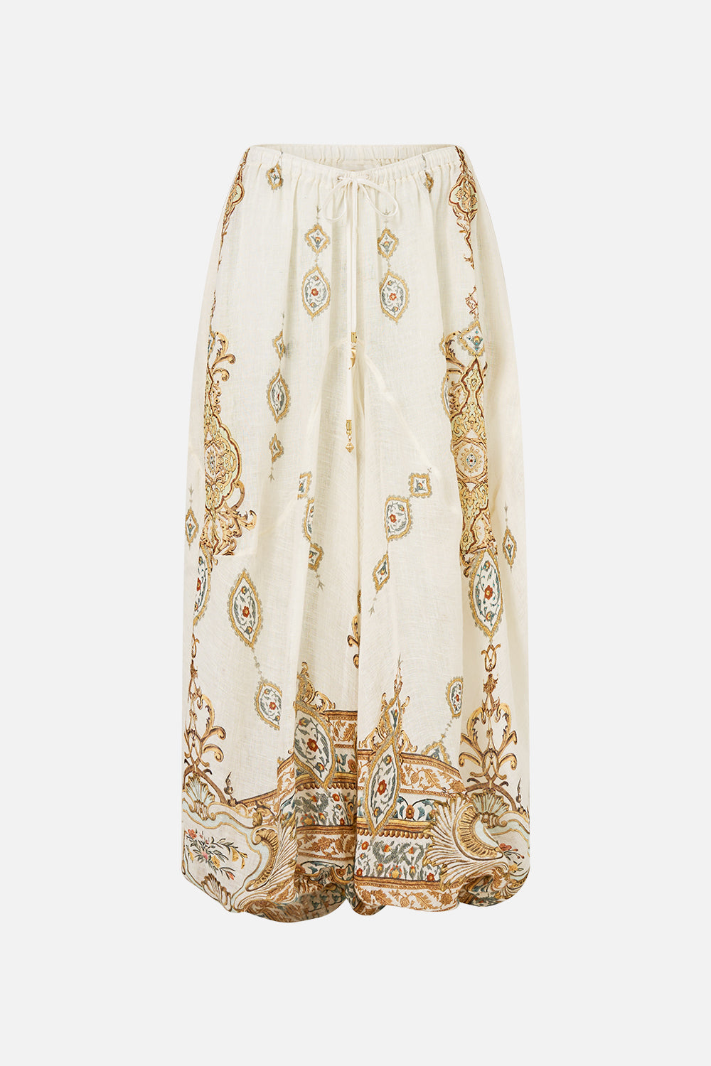 The CAMILLA PANELLED HAREM PANT WITH TIE WAIST OTTOMAN DYNASTY in our  print.