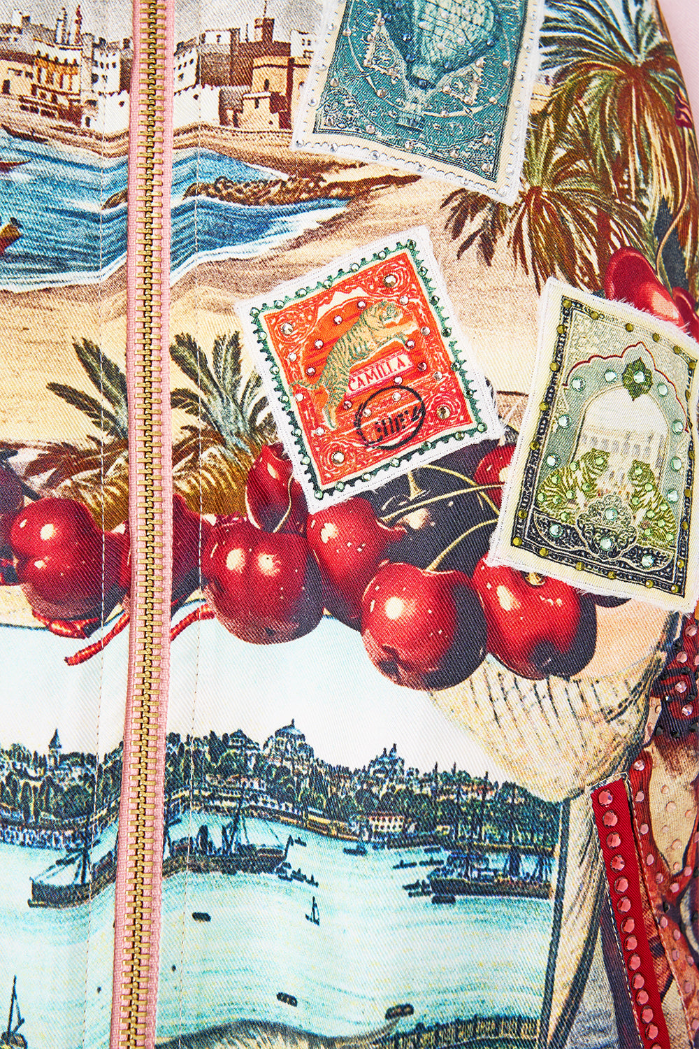 PANELLED SLEEVE BLOUSON BOMBER NOTES FROM THE ROAD