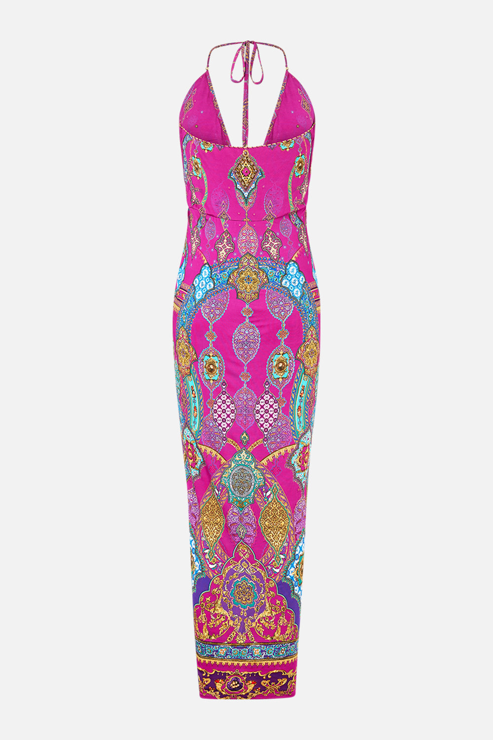 V NECK GATHERED JERSEY DRESS CONCUBINES, SULTANS & COURTIERS