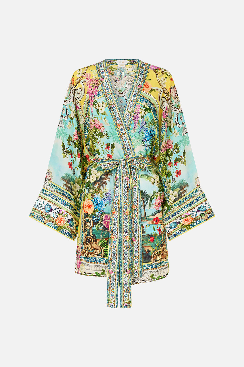 The CAMILLA SHORT KIMONO WRAP TALES OF TOPKAPI PALACE in our  print.