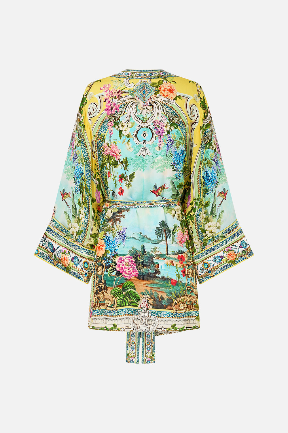 The CAMILLA SHORT KIMONO WRAP TALES OF TOPKAPI PALACE in our  print.