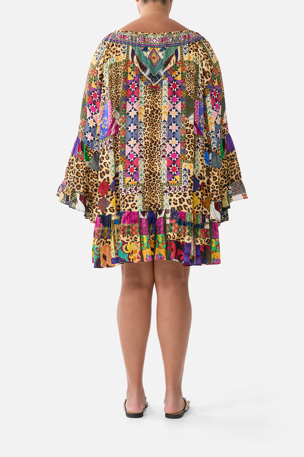The CAMILLA A LINE FRILL DRESS EMBROIDERED EVER AFTER in our  print.