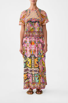 CUT-OUT HARNESS TOP PATCHWORK PANORAMA