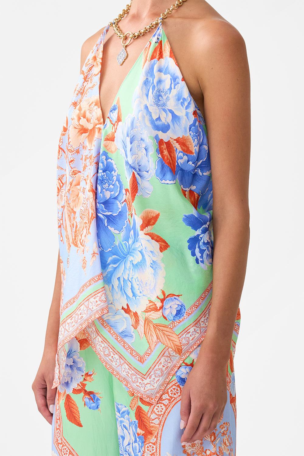 KNOTTED SCARF TOP TOPKAPI POP