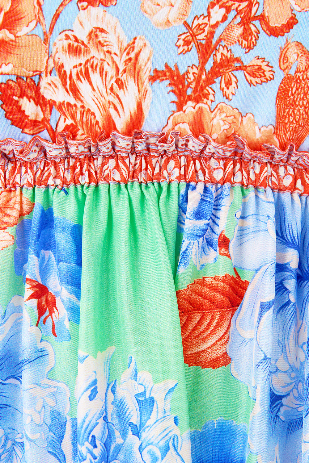 The CAMILLA SHORT DRESS WITH JERSEY BODICE TOPKAPI POP in our  print.