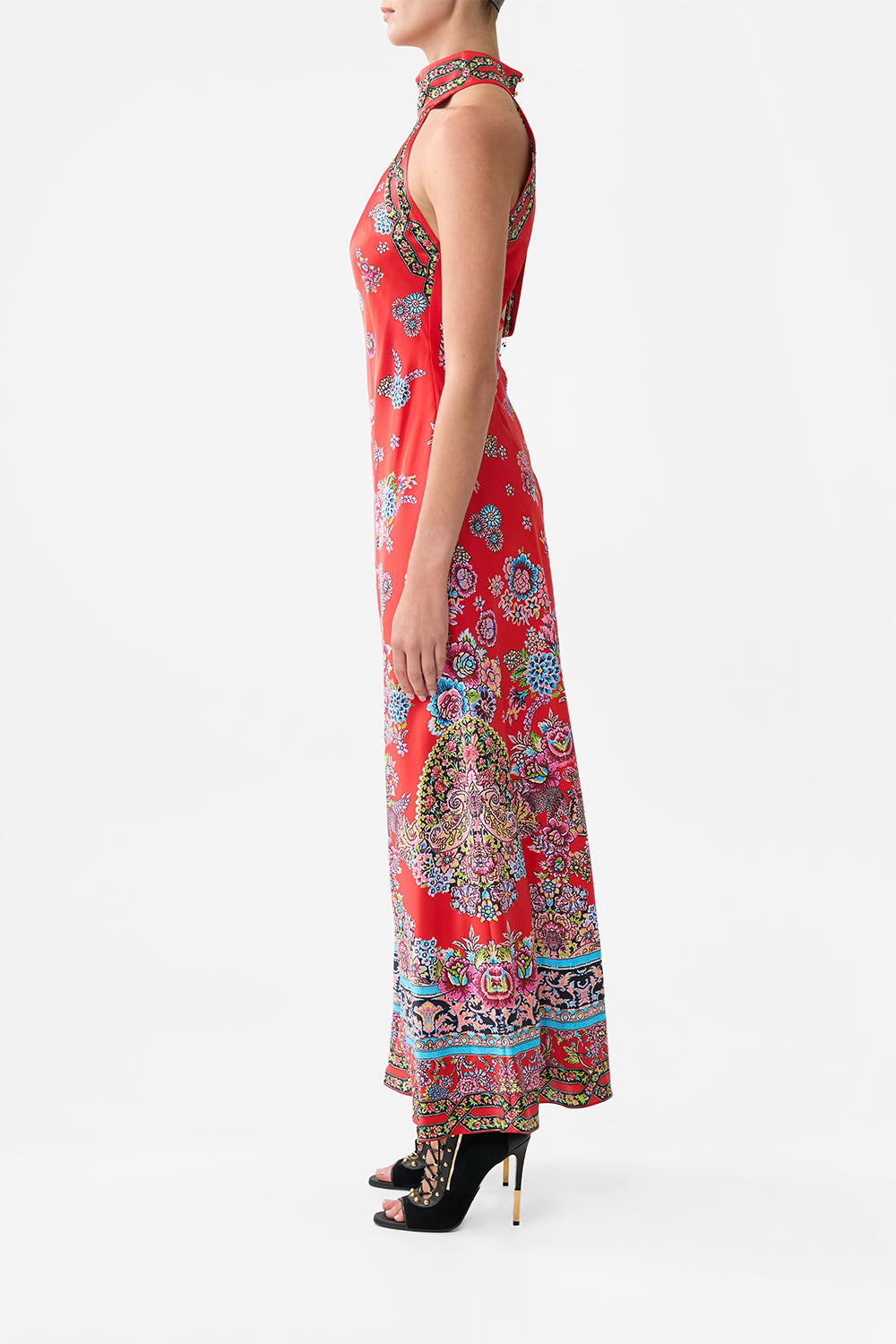 HIGH NECK BIAS DRESS ARTISANS OF ANATOLIA
