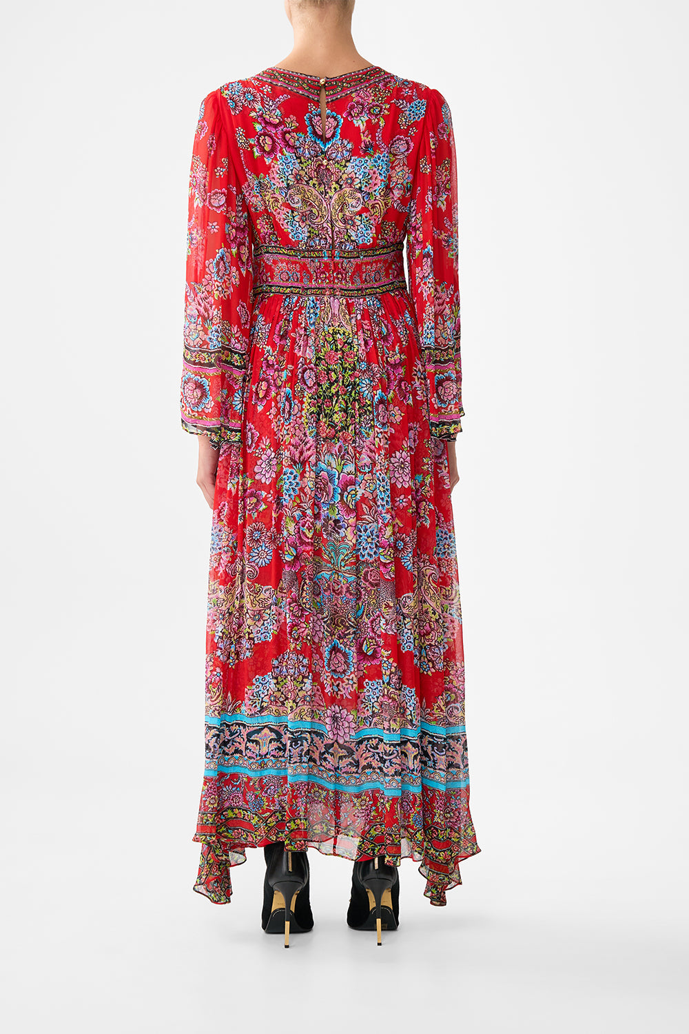 The CAMILLA HARDWARE DETAIL LONG SLEEVE DRESS ARTISANS OF ANATOLIA in our  print.